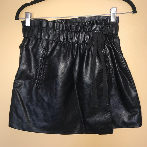 Leather Mini Skirt - Picture 1 of 4